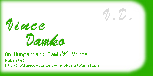 vince damko business card